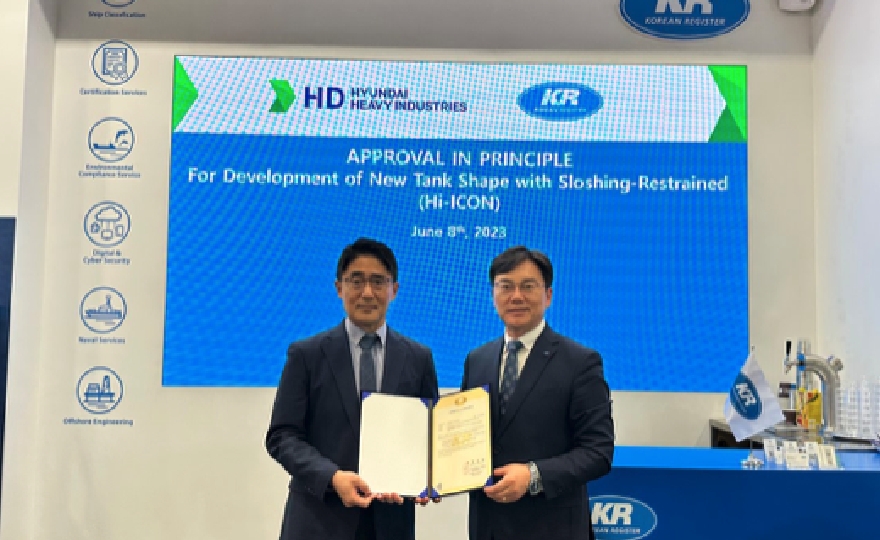 KR Awards Approval in Principle to HD Hyundai Heavy Industries' Innovative Tank Shape (Hi-ICON) with Sloshing-Restrained Technology